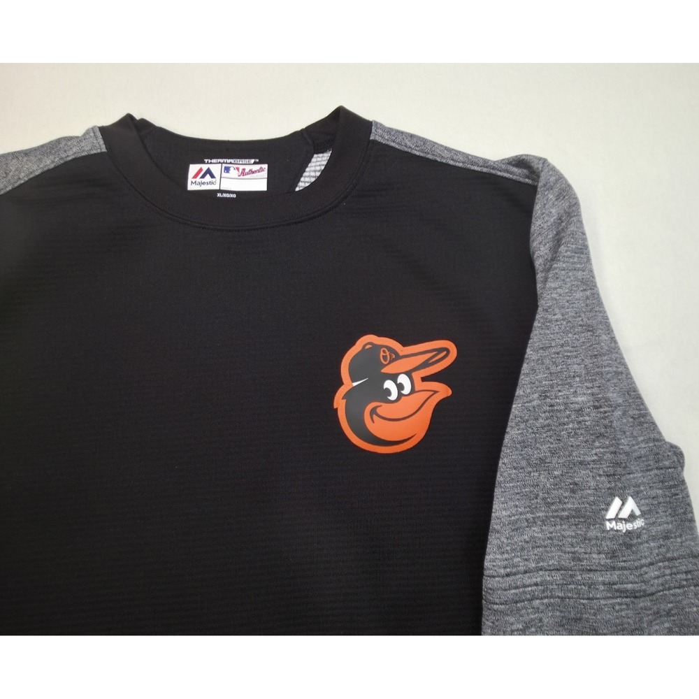 Baltimore Orioles Pullover Mens XL Majestic Therma Base Sweatshirt LIMITED‎ USE